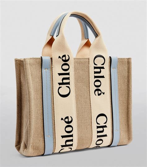 chloe woody small tote|chloe medium woody canvas tote.